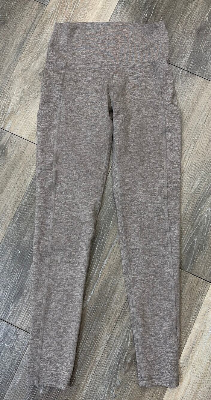 Aerie Womens High Waisted Leggings XS Taupe Heather Yoga Activewear Athletic